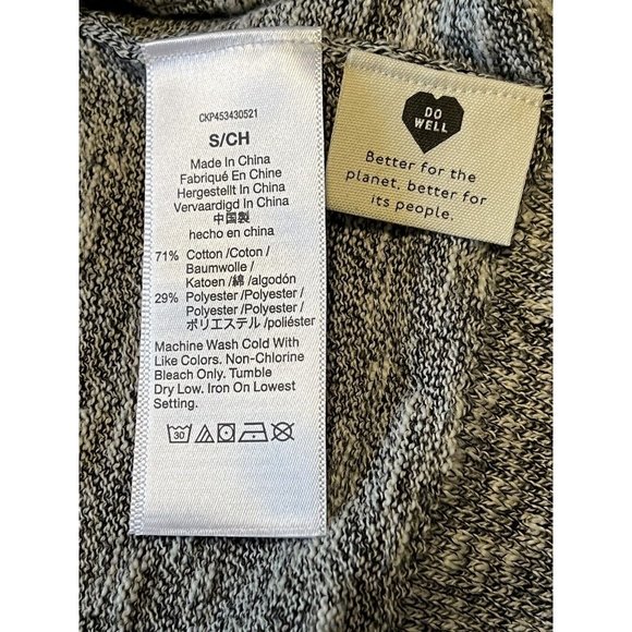 Madewell Womens Gray Cotton Blend Pockets Open-Front Long Cardigan Size Small - Picture 8 of 13
